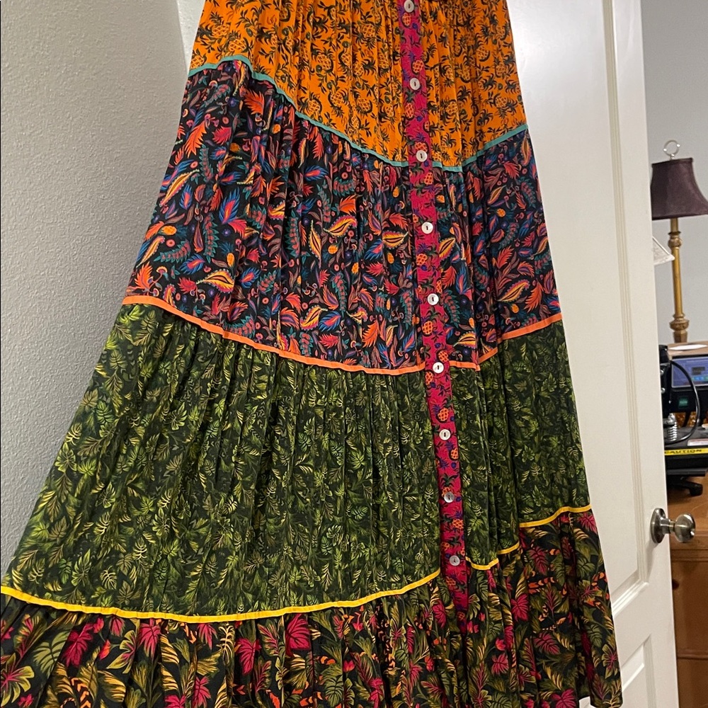 Farm Rio front button multi color skirt - Picture 4 of 6